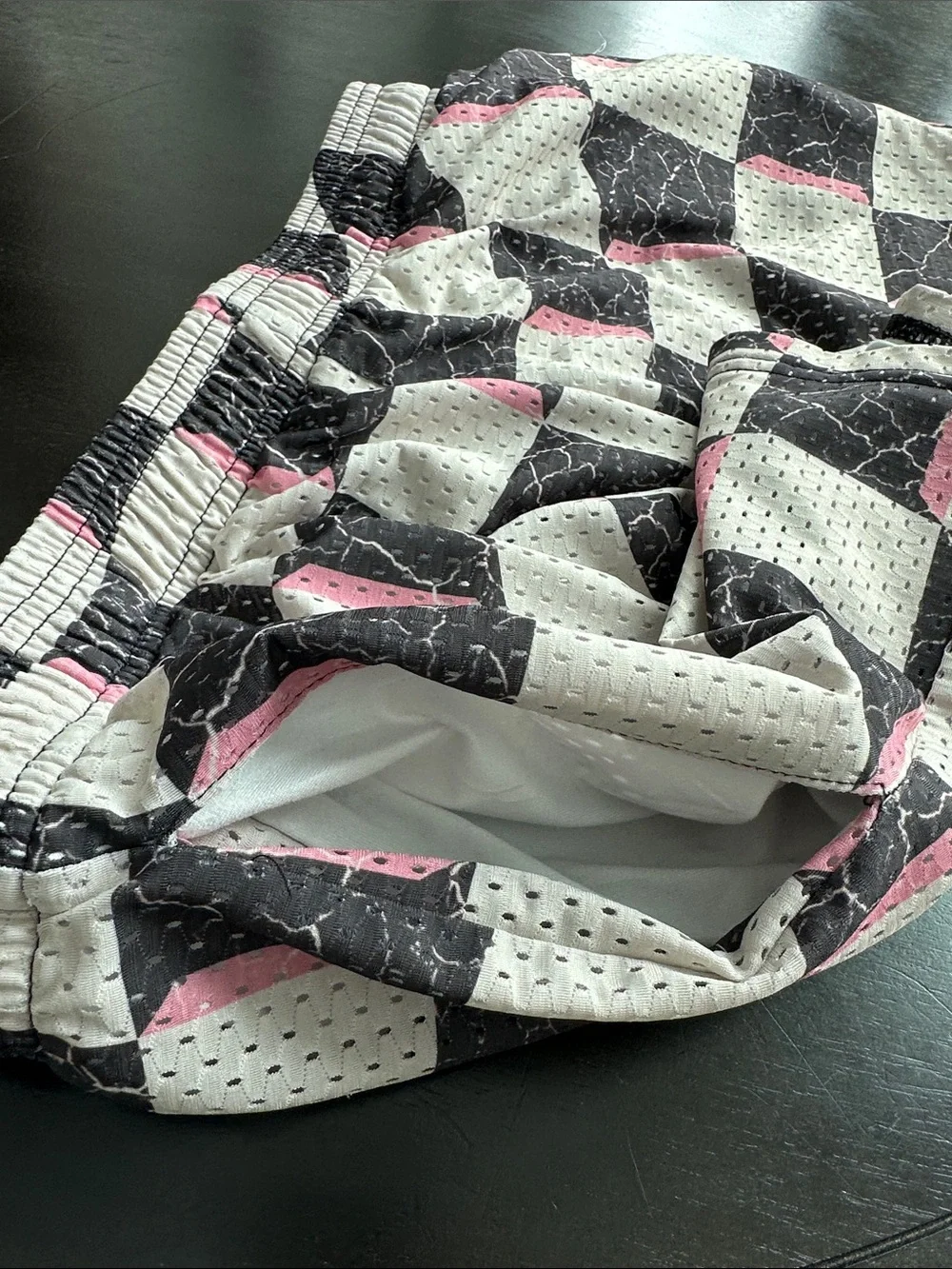 Men's Duvin Checkerboard Athletic Shorts - Picture 7 of 8